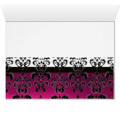 ピンク明るい赤紫色パープルブラックダマステーブルシーティング (内部横(下))