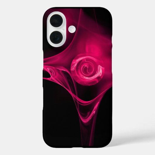 ピンク明るい赤紫色フラクタルバラ Case-Mate iPhoneケース (裏面)