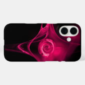 ピンク明るい赤紫色フラクタルバラ Case-Mate iPhoneケース (裏面 (横))