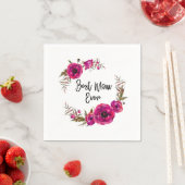 ピンク明るい赤紫色フローラポピーリース最高のママーエバー スタンダードカクテルナプキン (インサイチュ)