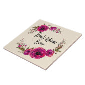 ピンク明るい赤紫色フローラポピーリース最高のママーエバー タイル (側面)