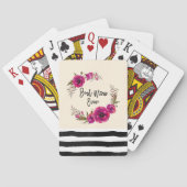 ピンク明るい赤紫色フローラポピーリース最高のママーエバー トランプ (裏面)