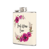 ピンク明るい赤紫色フローラポピーリース最高のママーエバー フラスク (左)