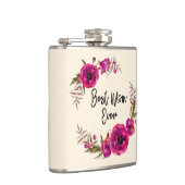 ピンク明るい赤紫色フローラポピーリース最高のママーエバー フラスク (右)