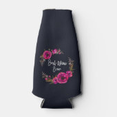 ピンク明るい赤紫色フローラポピーリース最高のママーエバー ボトルクーラー (正面)