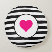 ピンク明るい赤紫色フローラポピーリース最高のママーエバー ラウンドクッション (裏面)