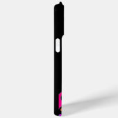 ピンク明るい赤紫色ブラック抽象芸術デコモノグラム Case-Mate iPhoneケース (裏面 / 右)