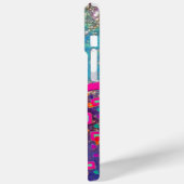 ピンク明るい赤紫色ブルー抽象芸術デコモノグラム Case-Mate iPhoneケース (裏面 / 左)