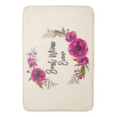 ピンク明るい赤紫色ポピーリース最高のママモマエバー バスマット (正面縦)