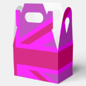 ピンク明るい赤紫色ユニオンジャックフラッグデザイン フェイバーボックス (オープン)