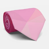 ピンク明るい赤紫色幾何学的ポリゴンのタイ ネクタイ (ロール)