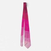 ピンク明るい赤紫色幾何学的ポリゴンのタイ ネクタイ (裏面)