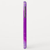 ピンク明るい赤紫色白フラクタル波モノグラム抽象芸術 Case-Mate iPhoneケース (裏面/左)