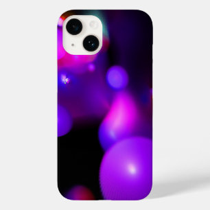 ピンク明るい赤紫色紫色の黒いフラクタル気泡 Case-Mate iPhone 14ケース