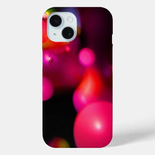 ピンク明るい赤紫色紫色の黒いフラクタル気泡 Case-Mate iPhoneケース (裏面)