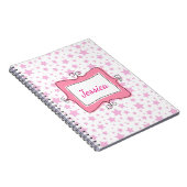 ピンク星のドードルフレーム ノートブック (右側)