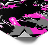 ピンク星グラフィック ポスター (角)