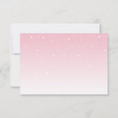 ピンク星ムーンガールベビーシャワー招待状 招待状 (裏面)