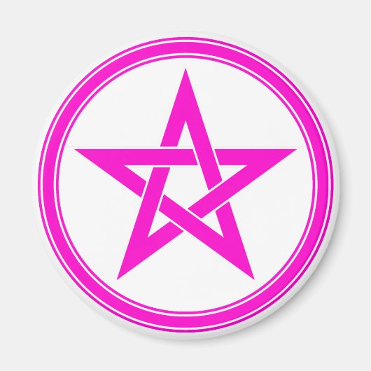 ピンク星形五角形 マグネット (正面)