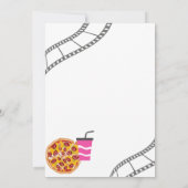 ピンク映画の夜の誕生日パーティー招待映画 招待状 (裏面)