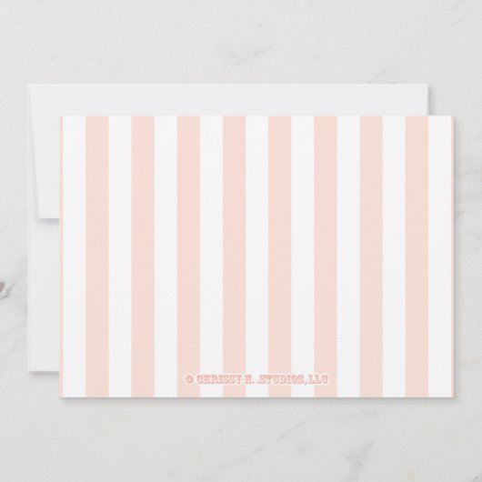 ピンク映画をテーマにした写真の誕生日パーティーの招待 招待状 (裏面)