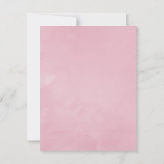 ピンク春さくらんぼブロッサムキンセアニラRSVPカード 出欠カード (裏面)