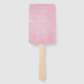 ピンク春さくらんぼブロッサム結婚式 プログラム ハンドファン (裏面)