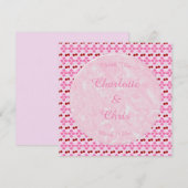 ピンク春の結婚式さくらんぼ花とさくらんぼ (正面/裏面)