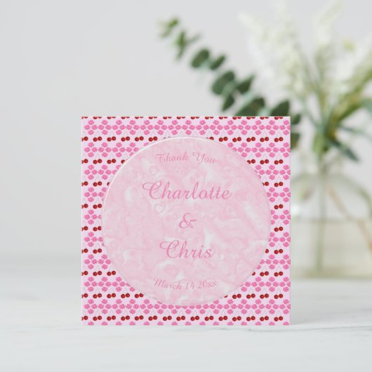 ピンク春の結婚式さくらんぼ花とさくらんぼ (スタンド正面)