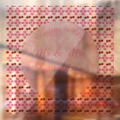 ピンク春の結婚式さくらんぼ花とさくらんぼ ウィンドウサイン (シート2)