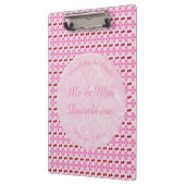 ピンク春の結婚式さくらんぼ花とさくらんぼ クリップボード (左)