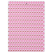 ピンク春の結婚式さくらんぼ花とさくらんぼ クリップボード (裏面)