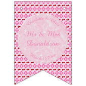 ピンク春の結婚式さくらんぼ花とさくらんぼ バンティングフラッグ (第3の旗)