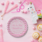 ピンク春の結婚式さくらんぼ花とさくらんぼ ペーパープレート (パーティー)