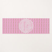 ピンク春の結婚式さくらんぼ花とさくらんぼ ヨガマット (正面(横))