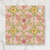 ピンク春の花サンキューボタニカルかわいらし フェイバータグ (裏面)