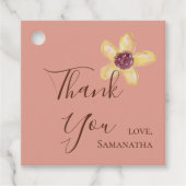 ピンク春の花サンキューボタニカルかわいらし フェイバータグ (正面)