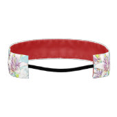 ピンク春アゼア花スケッチ アスレチックヘッドバンド (裏面)