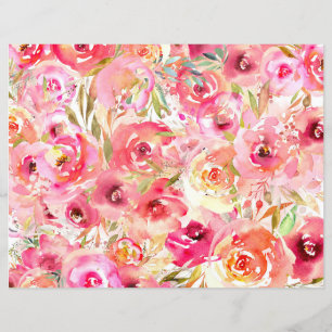 ピンク春スクラップブック紙