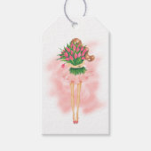 ピンク春ティーパーティー ギフトタグ (正面)