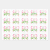 ピンク春バタフライラッピング紙 ラッピングペーパーシート (正面3)