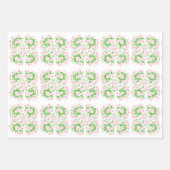 ピンク春バタフライラッピング紙 ラッピングペーパーシート (正面3)