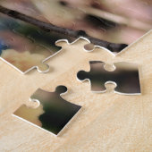 ピンク春フラワーオートンエフェクト ジグソーパズル (側面)