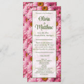 ピンク春フローラピンクデイジーレトロピンク花 (正面/裏面)