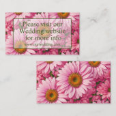 ピンク春フローラピンクデイジーレトロピンク花 エンクロージャーカード (正面/裏面)