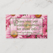 ピンク春フローラピンクデイジーレトロピンク花 エンクロージャーカード (正面)