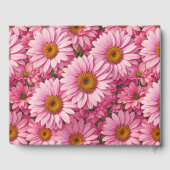 ピンク春フローラピンクデイジーレトロピンク花 ゲストブック (裏面)
