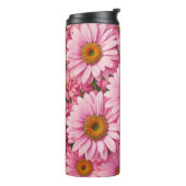 ピンク春フローラピンクデイジーレトロピンク花 タンブラー (回転左)