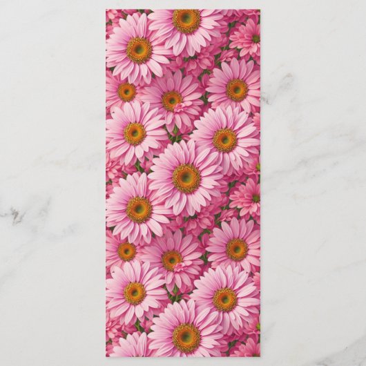 ピンク春フローラピンクデイジーレトロピンク花 メニュー (裏面)