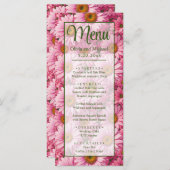 ピンク春フローラピンクデイジーレトロピンク花 メニュー (正面/裏面)